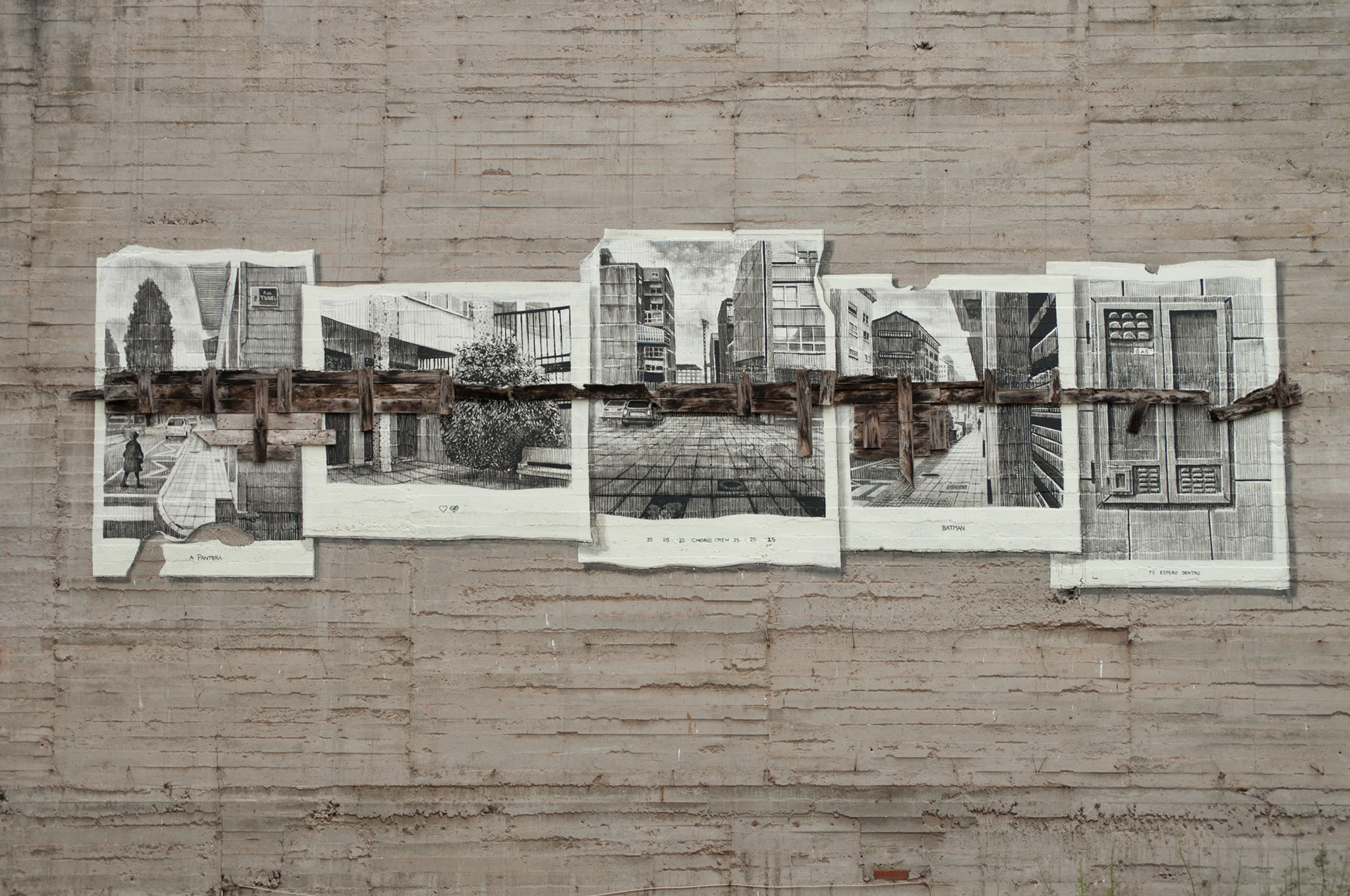 Foto mural principal Tachar as pintadas dunha rúa